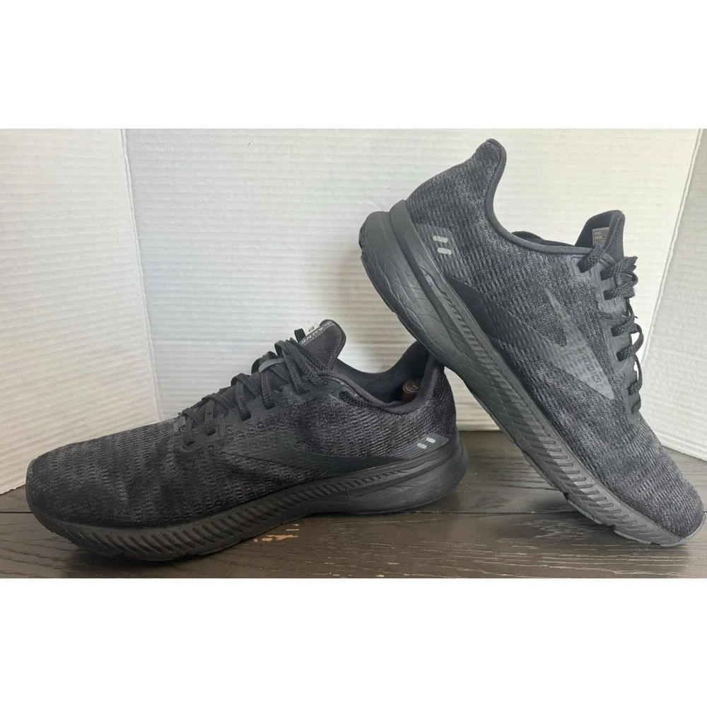 BROOKS Launch 8 Mens Size 14 D Black Lace Up Athletic Sneakers Shoes
